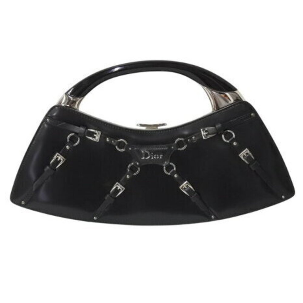 CHRISTIAN DIOR Bondage Handbag Black